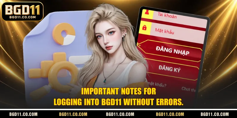 Important notes for logging into BGD11 without errors.